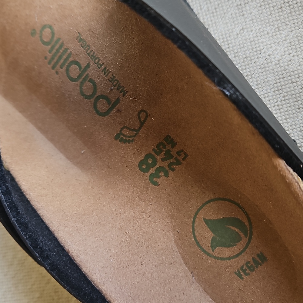 Sz 7- Birkenstock PAPILLIO Gizeh Vegan Platform Thong Sandal Black, 38 - Picture 5 of 10